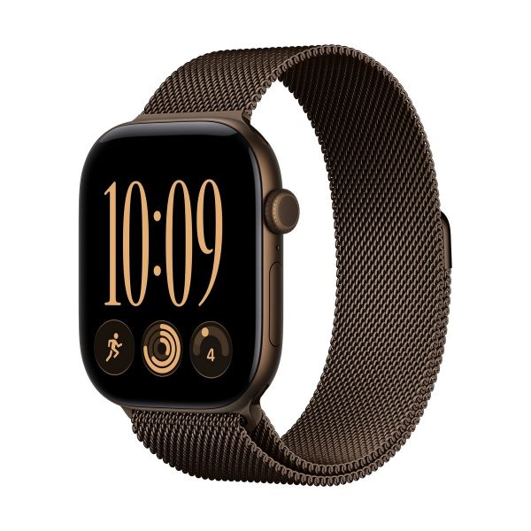 Apple Watch Series 12 GPS + Cellular 42mm Dark Bronze Aluminium Case with Dark Bronze Milanese Loop (MKDK4MP/A)