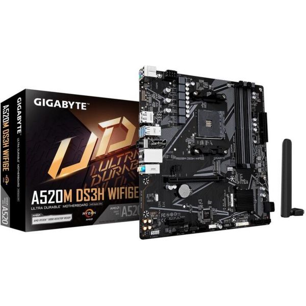 GIGABYTE A520M DS3H WIFI6E AM4 m-ATX Alaplap