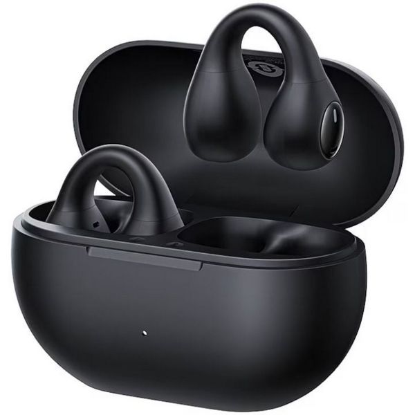 Baseus Bass 15 Clip Open-Ear True Wireless Earphones vezeték nélküli fülhallgató, fekete + 3A USB Type-C 30 cm kábel (A00079500113-00)