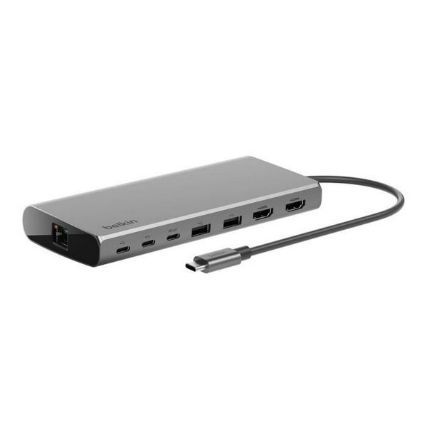 Belkin Connect Universal USB-C 8-in-1 Dual Display Core Hub - Silver (INC015BTSGY-CZ)