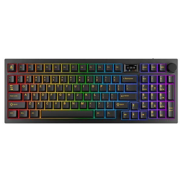 AVAX GM03 PRO 98% Gasket RGB tri-mode mechanikus billentyűzet Gateron piros switch, magyar kiosztás (AVAX GM03R PRO)