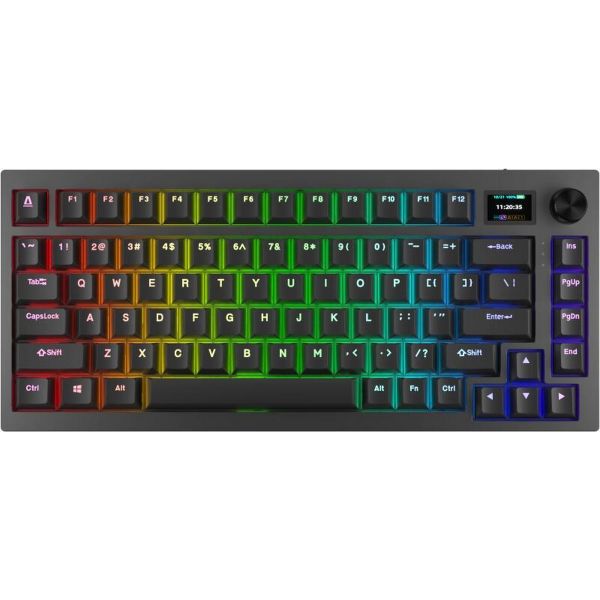 AVAX GM02 75% Gasket RGB mechanikus vezetékes billentyűzet Outemu barna switch, magyar kiosztás (AVAX GM02B)