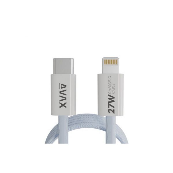 AVAX CB611LB MAGNETY 27W USBC–Lightning fonott mágneses töltőkábel, világoskék - 1m