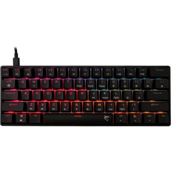 White Shark GK-004111B/R-US SHINOBI-2 vezetékes mechanikus gamer billentyűzet - fekete - US