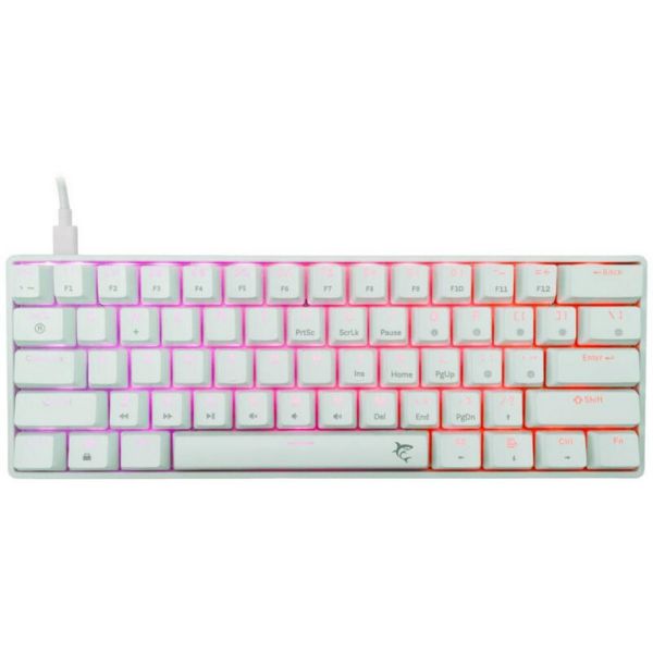 White Shark GK-004211W/R-US SHINOBI-2 vezetékes mechanikus gamer billentyűzet - fehér - US