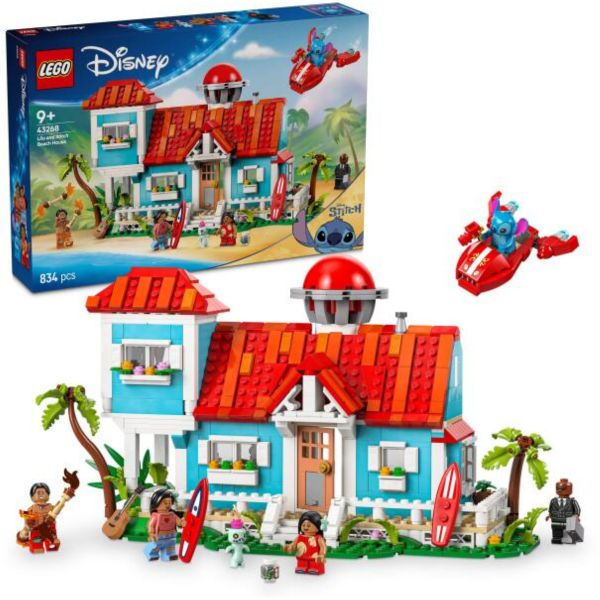 LEGO | Disney Lilo és Stitch tengerparti háza, építőkészlet játék (43268)