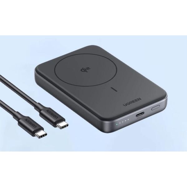 UGREEN PB761 MagSafe mágneses powerbank, 10000 mAh, 15W Qi2 (fekete) (45763)