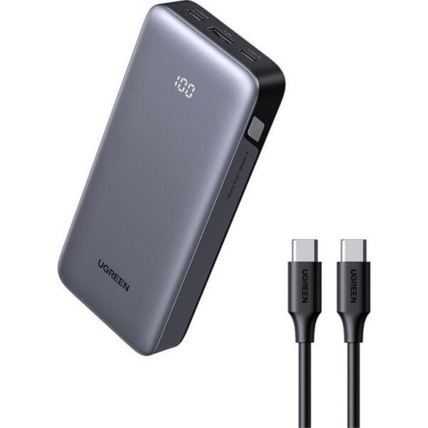 UGREEN PB532 powerbank, 20000 mAh, 2x USB, 30 W (szürke) (55989B)