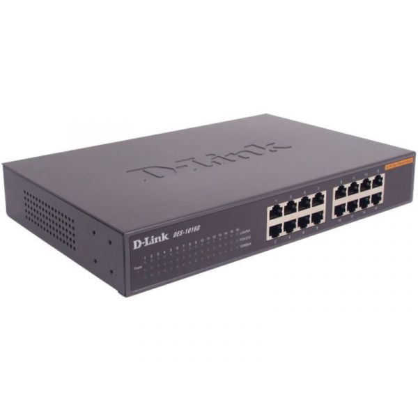 D-Link DES-1016D Fémházas Asztali Switch