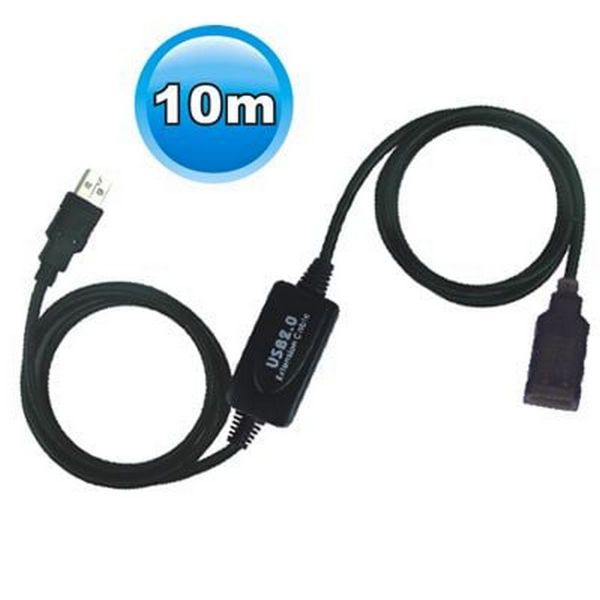 WIRETEK kábel USB Hosszabbító A-A, 10m, Male/Female, Aktív (VE594)