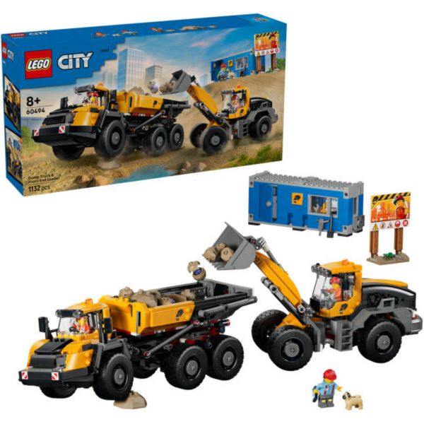 LEGO City Big Vehicles Homlokrakodó és billenőplatós teherautó (60494)