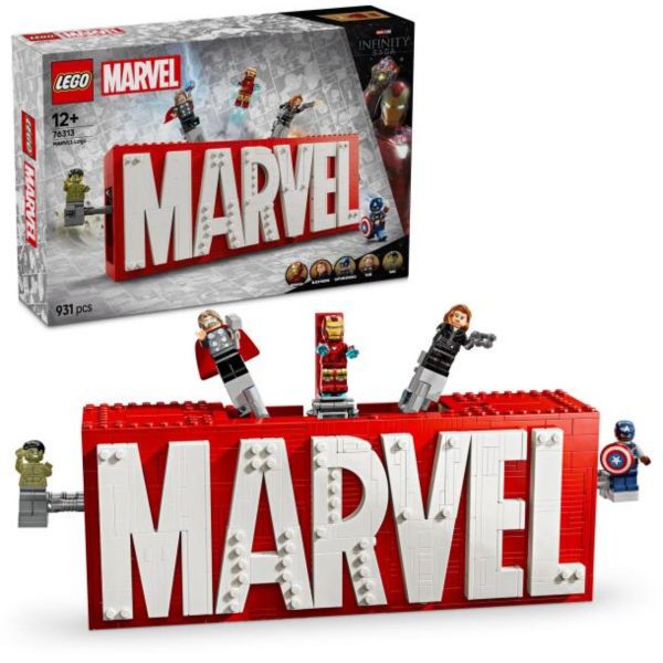 LEGO | Marvel: MARVEL logó és minifigurák, gyűjthető és megépíthető szett (76313)