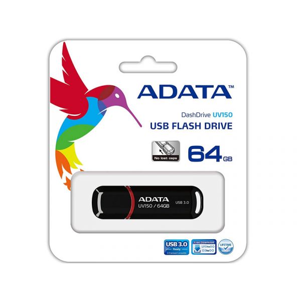 ADATA Pendrive 64GB UV150 USB 3.0 Fekete