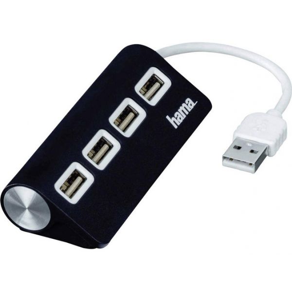 HAMA Buspow 12177  USB 2.0 HUB 4 port fekete