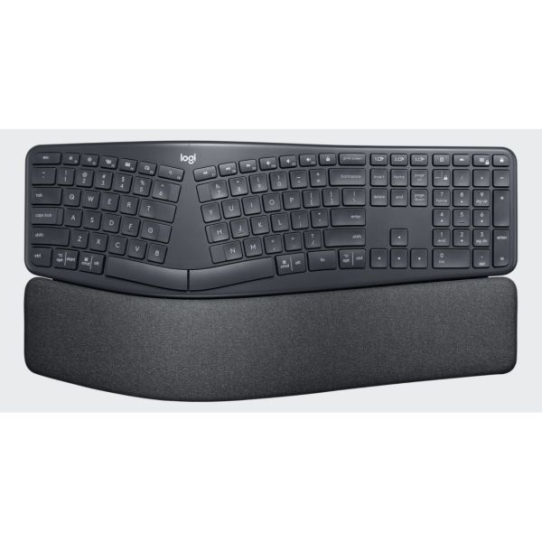 LOGITECH Billentyűzet - K860 Ergonomikus Vezeték Nélküli Grafitszürke, UK (920-010107)