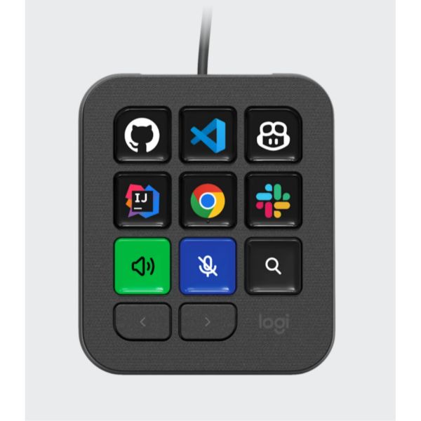 LOGITECH Billentyűzet - MX Keypad AI Control vezérlő, Vezetékes 9 gombos, érintős, Piszkosfehér (920-013892)