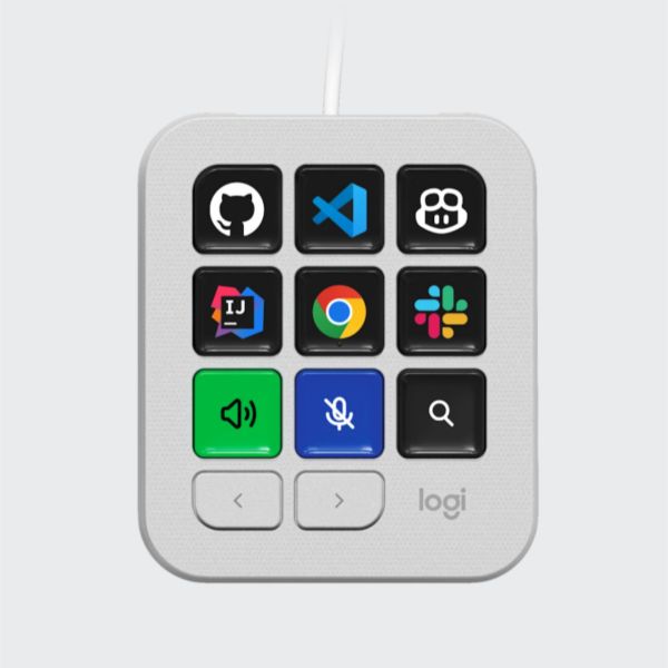 LOGITECH Billentyűzet - MX Keypad AI Control vezérlő, Vezetékes 9 gombos, érintős, Grafitszürke (920-013891)
