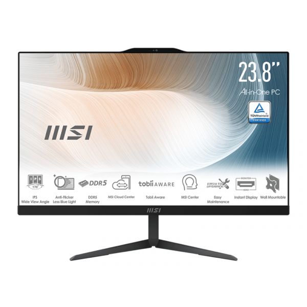 MSI Business AIO Modern AM242P 1M-2088XEU, 23,8" FHD (9S6-AE0721-2088) fekete
