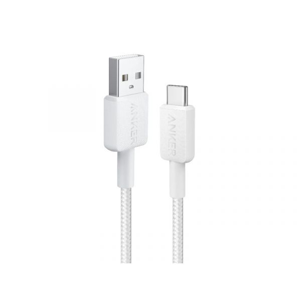 Anker 322 USB-A to USB-C Cable (1.8m Braided) White (A81H6G21)