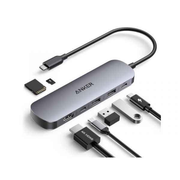 Anker Nano USB-C Hub (7-in-1, 4K HDMI) - A83D2HA1