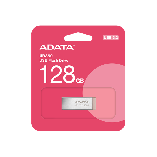ADATA Pendrive 128GB, UR350 USB 3.2, fémházas, barna (UR350-128G-RSR/BG)