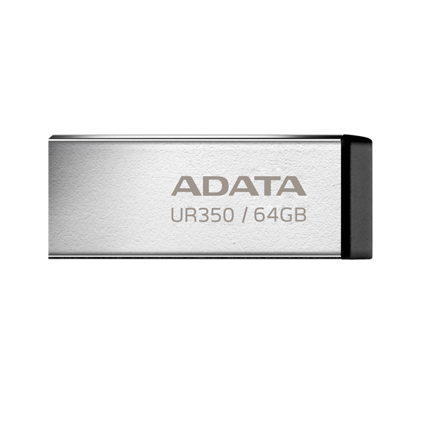 ADATA Pendrive 64GB, UR350 USB 3.2, fémházas, fekete (UR350-64G-RSR/BK)
