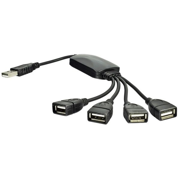 AKYGA 4portos USB2.0 HUB (AK-AD-13) fekete