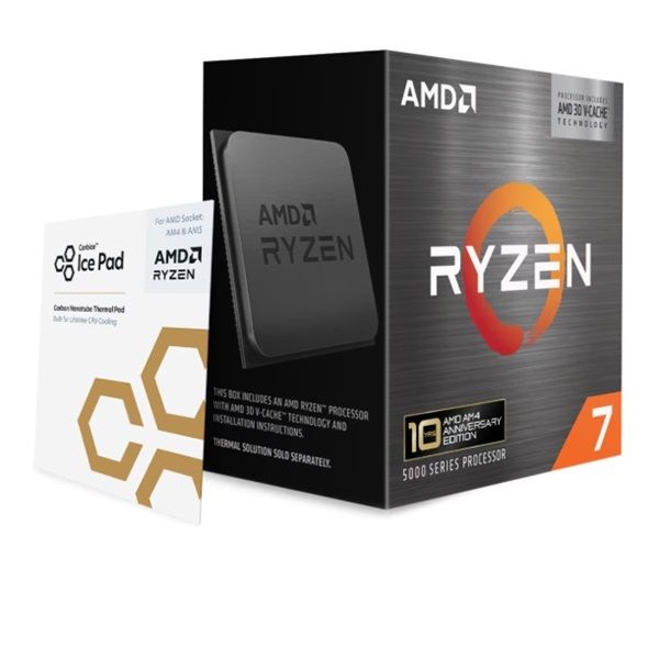 AMD AM4 CPU Ryzen 7 5800X3D 3.4GHz 96MB Cache, 10th Anniversary Edition (100-100000651POF)