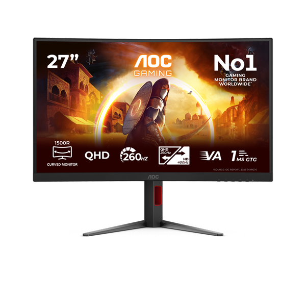 AOC CQ27G4Z2 27" QHD VA Ívelt 260Hz Gaming monitor