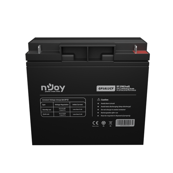APC (NJOY) GP1812CF Akkumulátor 12V, 57.5W, gondozásmentes T3 ( BTVACATHETHCFCN01B)