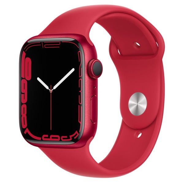 Apple Watch Series 7 GPS, 45mm (MKN93HC/A) (PRODUCT)RED aluminium tok, (PRODUCT)RED sport szíj