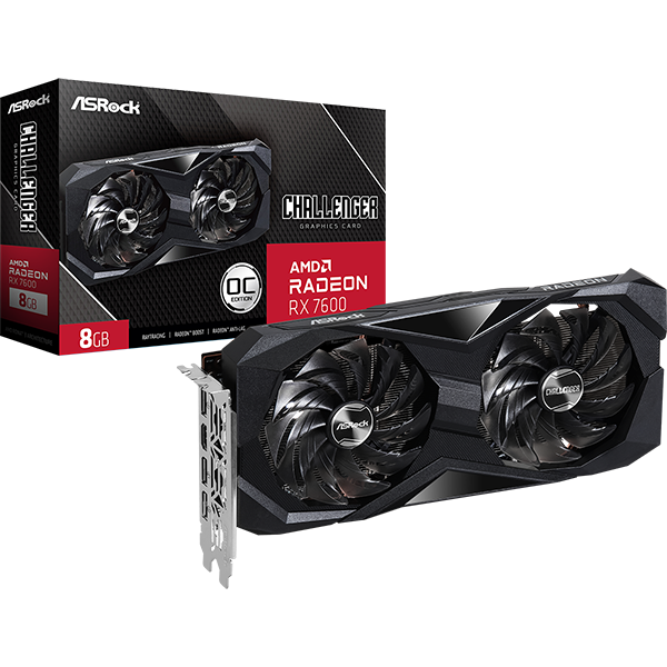 ASROCK AMD RX 7600 CHALLENGER 8GB DDR6 OC Videókártya (RX7600 CL 8GO)