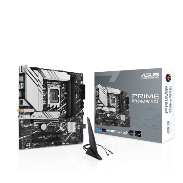 ASUS Alaplap S1700 PRIME B760M-A WIFI D4 INTEL Z760, mATX