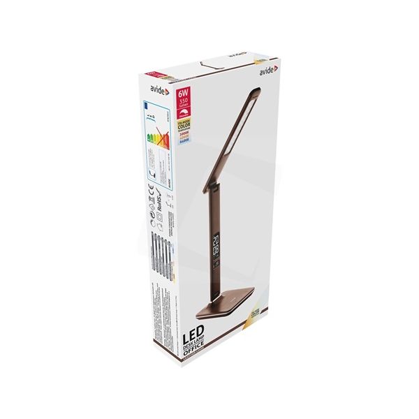 Avide ABLDL-OLC-6W-BR LED-es asztali lámpa