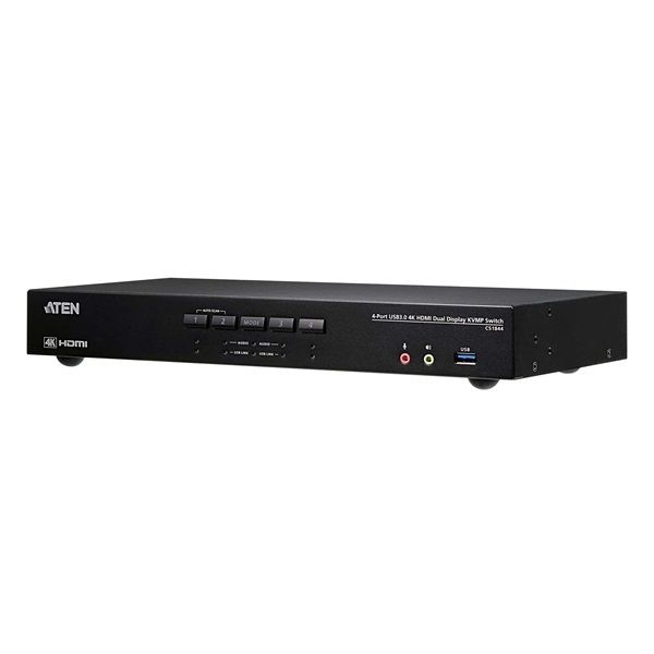 ATEN KVMP Switch USB 3.2 Gen1, 4K HDMI, Dual Display, 4 port (CS1844-AT-G)