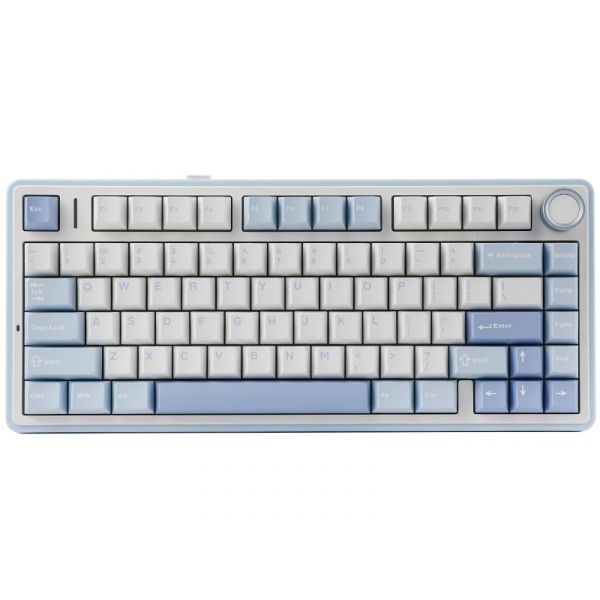 AULA F75 Vezeték Nélküli Mechanikus Gamer Billentyűzet (AU-F75-19) fehér-világoskék