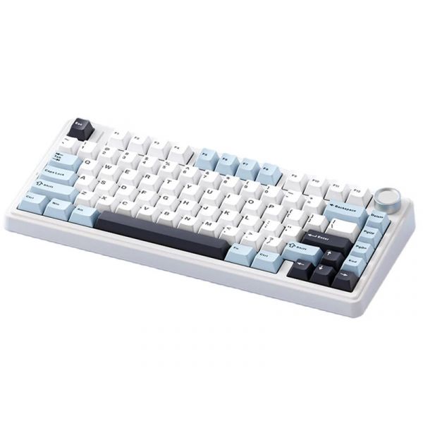 AULA F75 Vezeték Nélküli Mechanikus Gamer Billentyűzet (AU-F75-15) fehér-kék