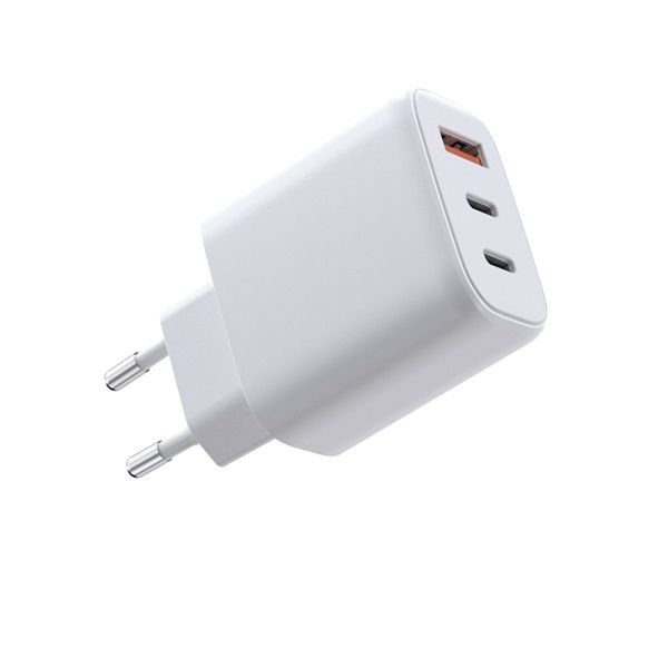 AVAX Hálózati töltő USB-A 2xUSB-C 65W, fehér (AVAX_CH361)