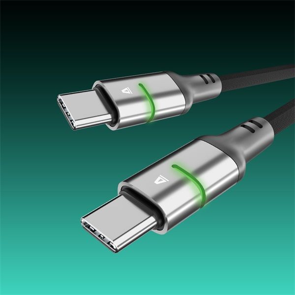 AVAX CB634 Töltőkábel, USB-C - USB-C, Fonott, 60W, 3m (AVAX_CB634) fekete