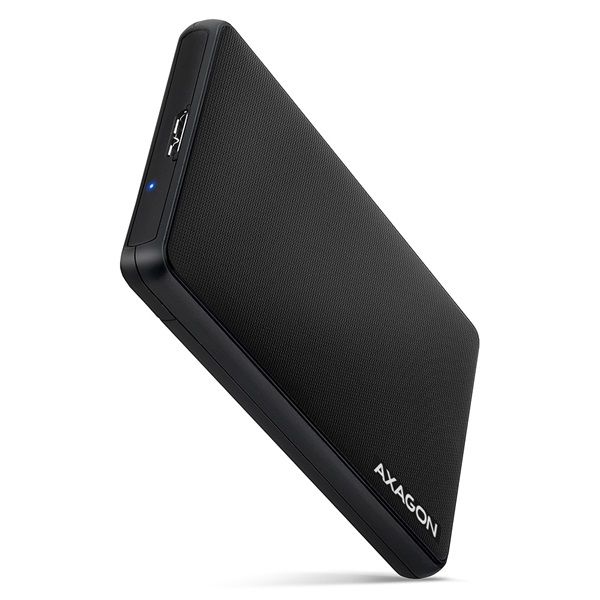 AXAGON USB3.0 csavar nélküli 2.5" külső ház HDD/SSD, fekete (EE25-SL)
