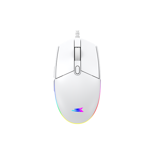 BARACUDA BGM-112W CRAB-W vezetékes gamer egér, 3600dpi, fehér (BC BGM-112W)