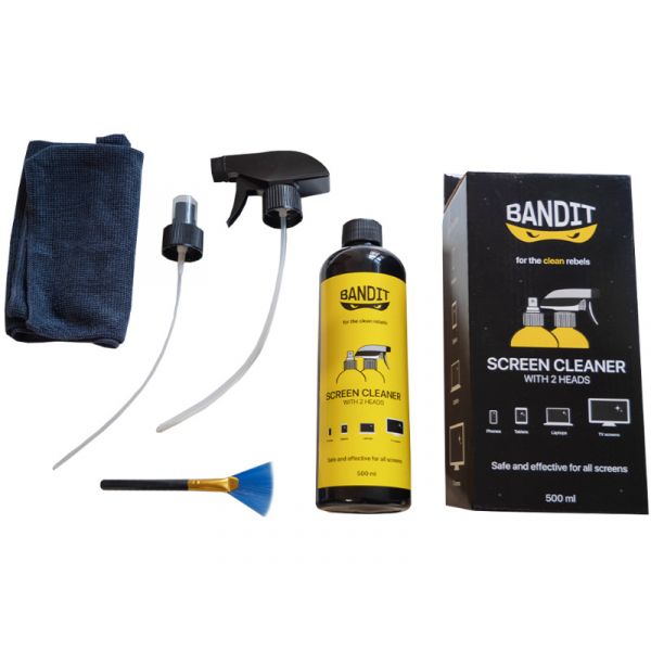 BANDIT Nagy adagos képernyőtisztító, ecsettel, törlőkendővel 500ml (BANDIT CL5)