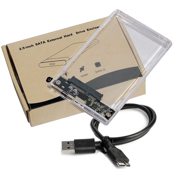 BLACKBIRD SATA Ház 2.5" USB 3.0, 6Gbps, SATA3, átlátszó (BH1506)