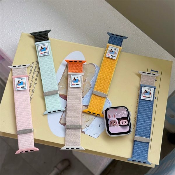 BlackBird HOT DOG Iwatch 42-49 mm, Világos barna/Kék Szíj (BH1796)