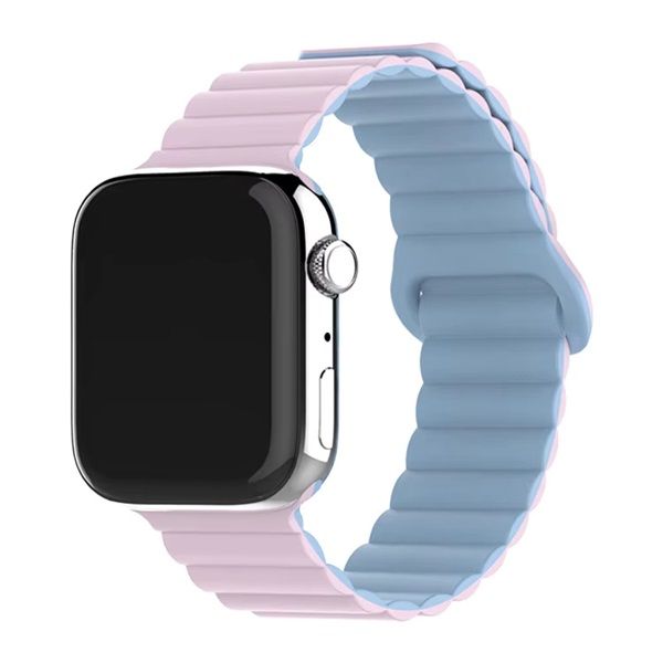 BlackBird Sport mágneses Apple Watch, Rózsaszín Világos kék, 38/40/41/S1042 mm Szíj (BH1775)