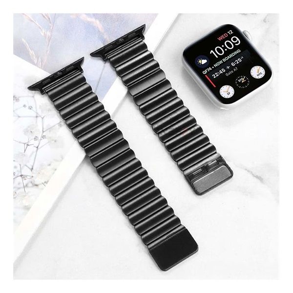 BlackBird Steel, Fekete, Apple Watch-hoz 42/44/45/46/49 mm Szíj (BH1808)