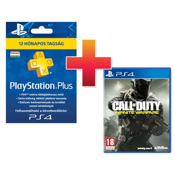 PlayStation Plus 12 Hónapos Előfizetés + Call of Duty: Infinite Warfare