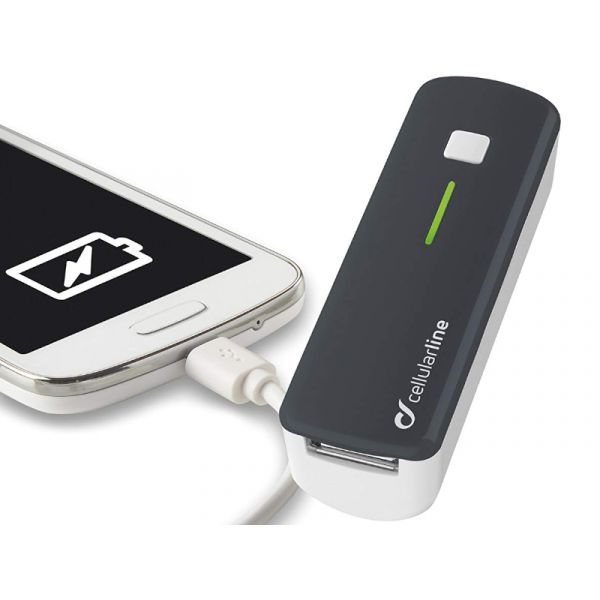 Cellularline 2200 mAh Külső Akkumulátor Fekete
