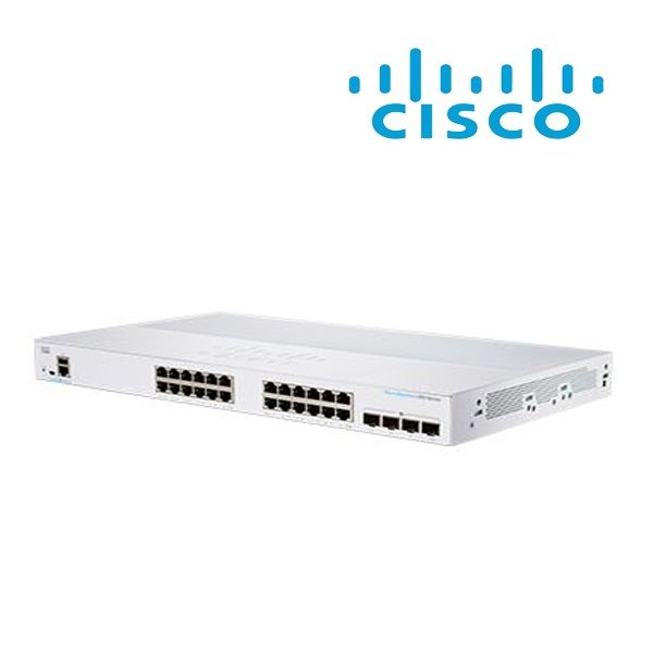 Cisco CBS350-24T-4G-EU 24x1000 Mbps Fémházas Rackes Menedzselhető Switch