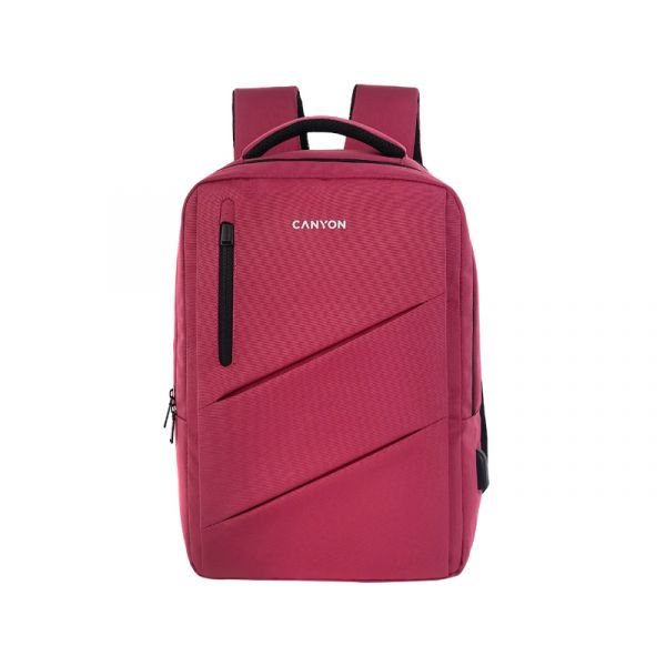 CANYON BPE-5 Urban USB 15,6" hátizsák, piros (CNS-BPE5BD1)